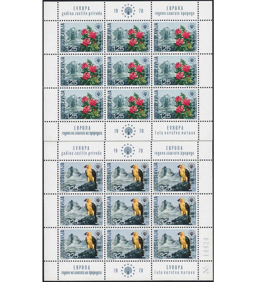 Jugoslawien-Kleinbogen Nr. 1406+1407 postfrisch **