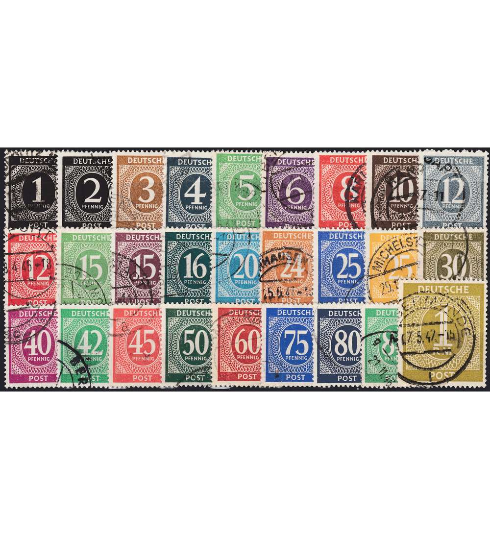 Gemeinschaftsausgabe Nr.911-937 Ziffern gestempelt