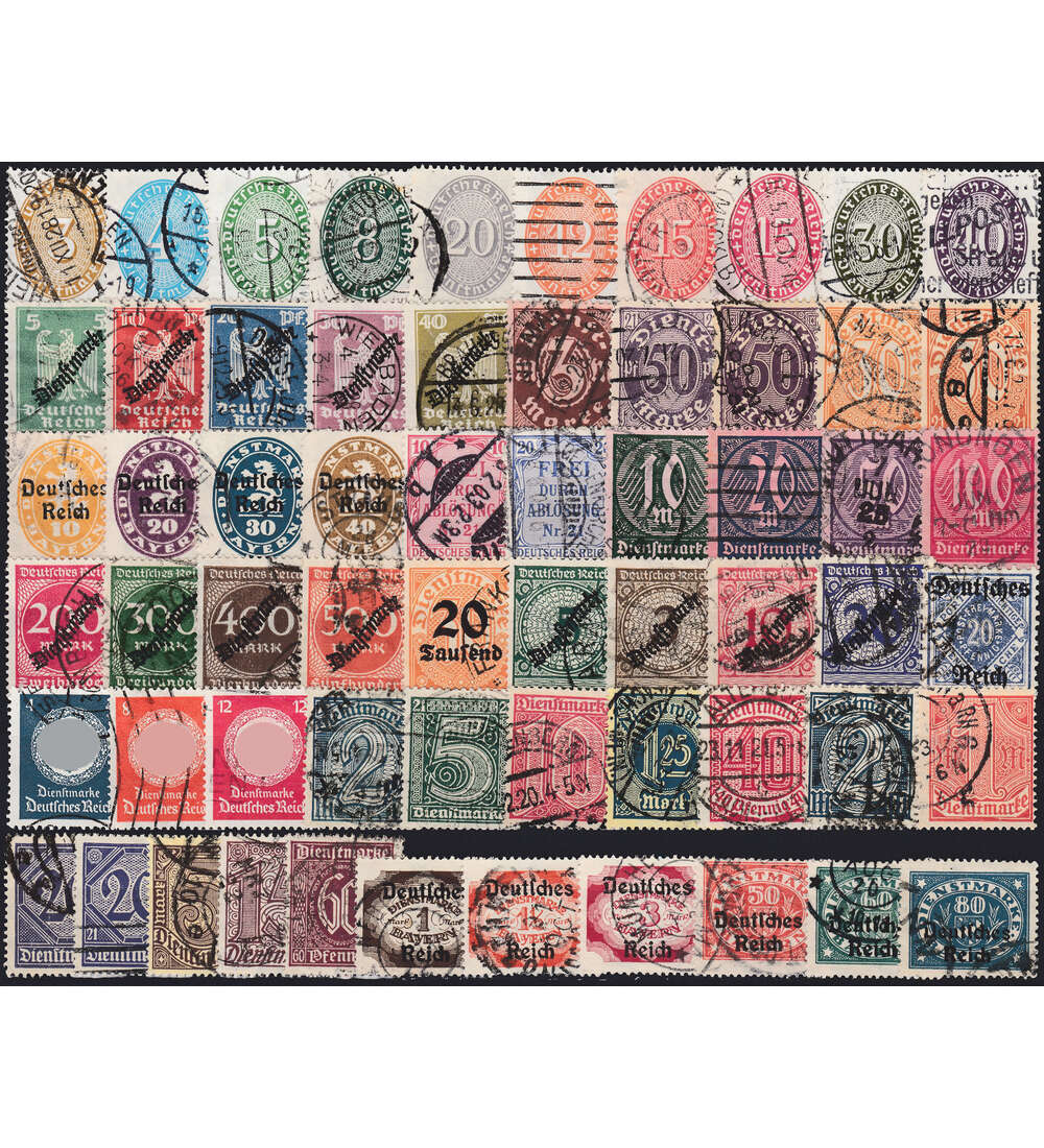 Deutsches Reich Dienstmarken gestempelt