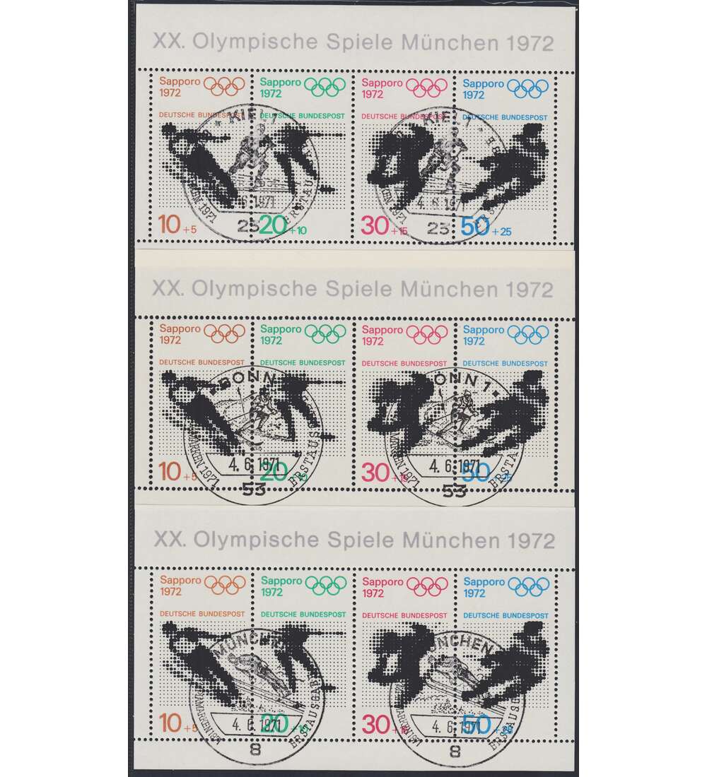 BRD Bund  Block 6 mit 3 ver. ESST