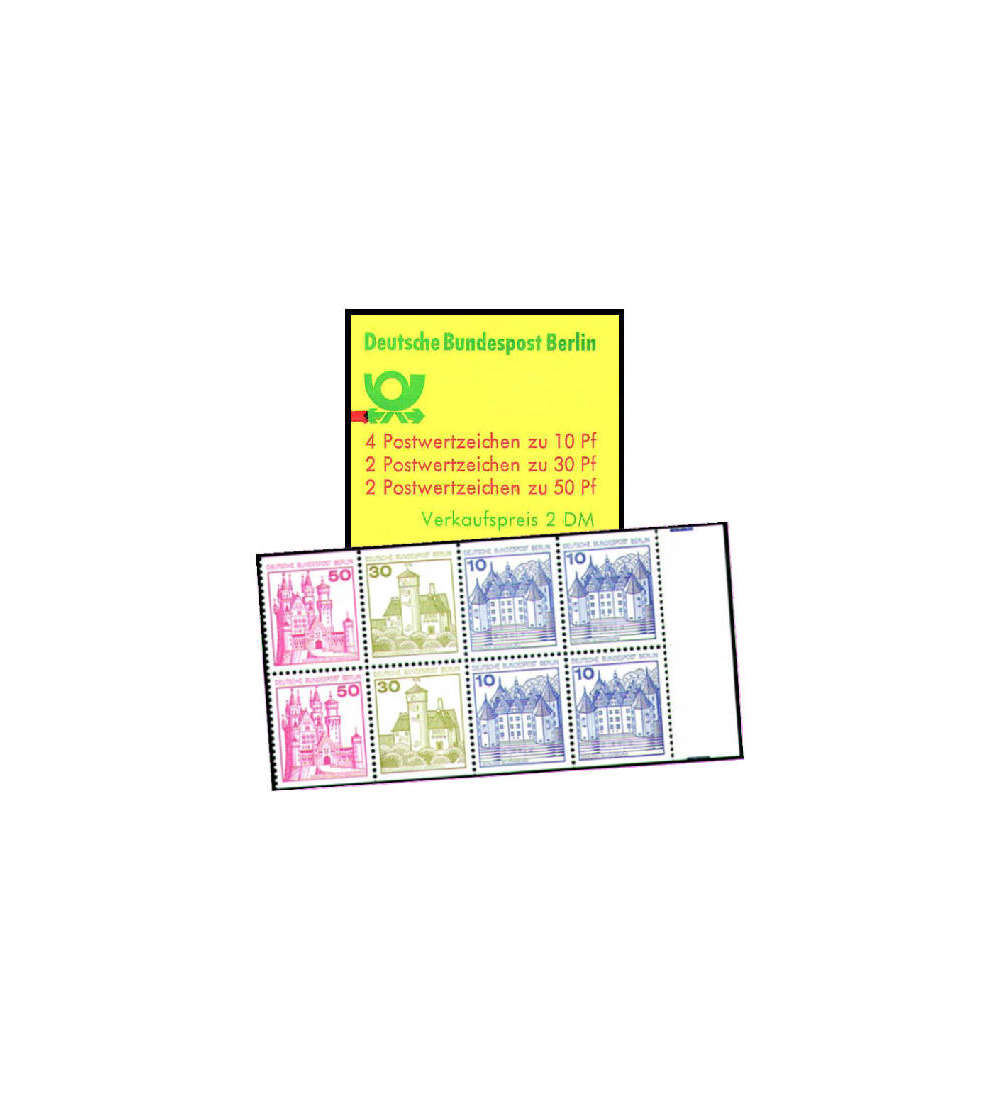 Berlin Markenheft Nr. 10aIIZ Zhlbalken