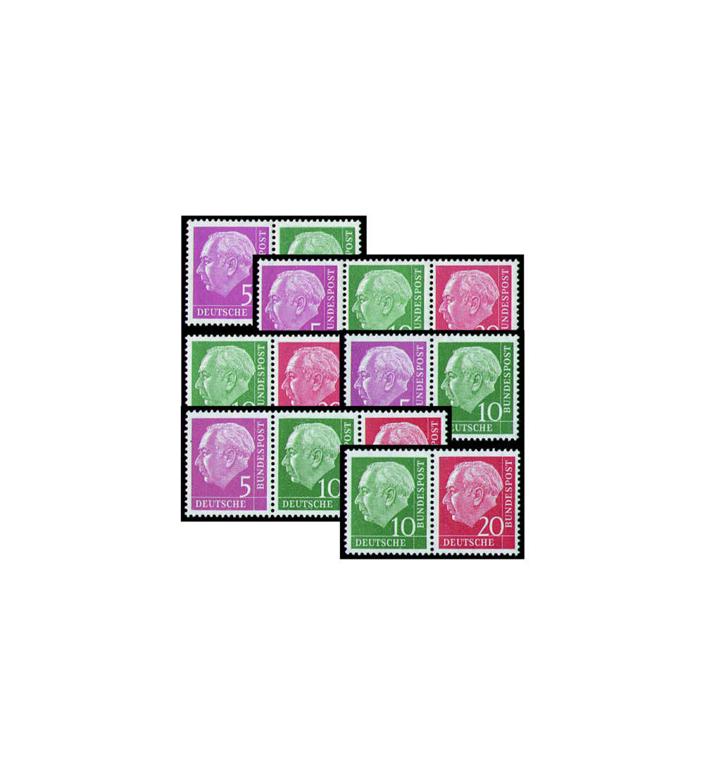 BRD Bund  Zusammendrucke W19-W21 X+Y postfrisch