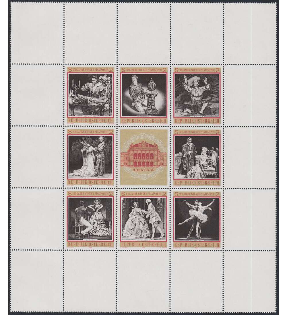 sterreich Nr. 1294-1301 postfrisch 100 Jahre Staatsoper Wien Grobogen