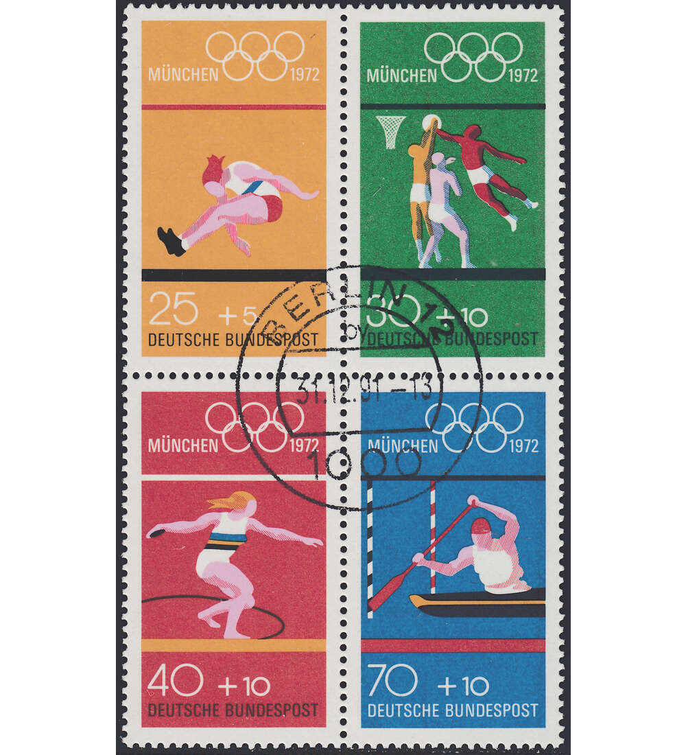 BRD Bund Heftchenblatt Nr. 22 gestempelt Olympia 1972