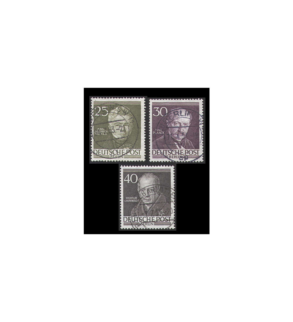 Berlin 50er-Jahre gestempelt mit Nr. 98-100