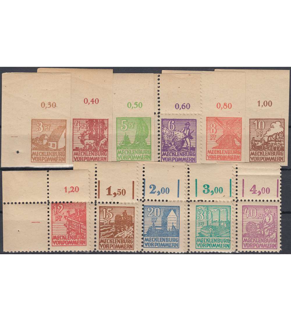 SBZ Nr. 29-40y postfrisch ** Oberrandsatz