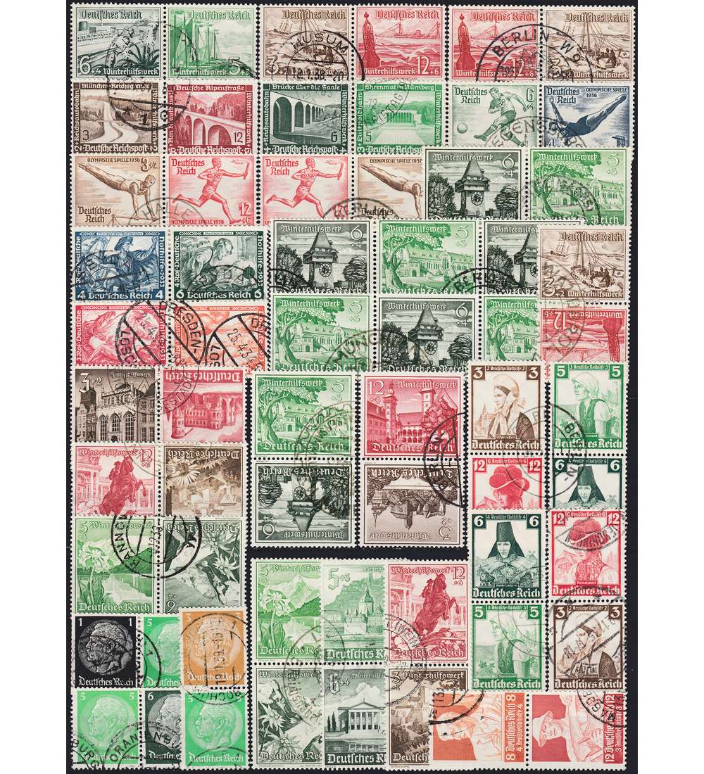 Deutsches Reich Zusammendrucke gestempelt