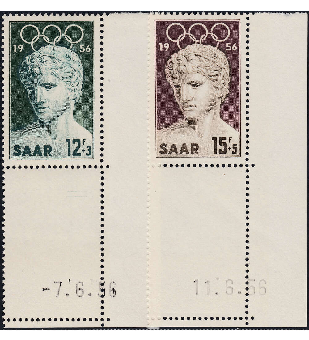 Saar Nr. 371-372 Br postfrisch Druckdatum