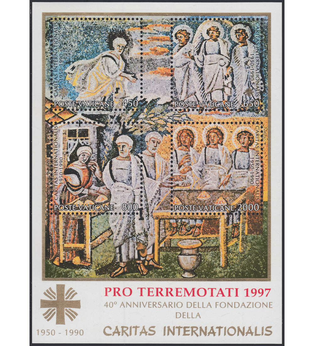 Vatikan Block 12 I postfrisch Erdbebenhilfe 1997