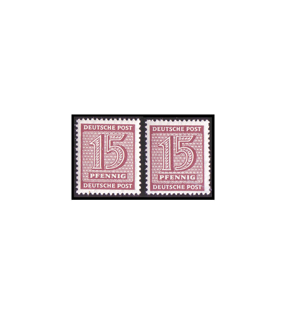 SBZ Nr. 133Xa postfrisch ** mit Vergleichsstck