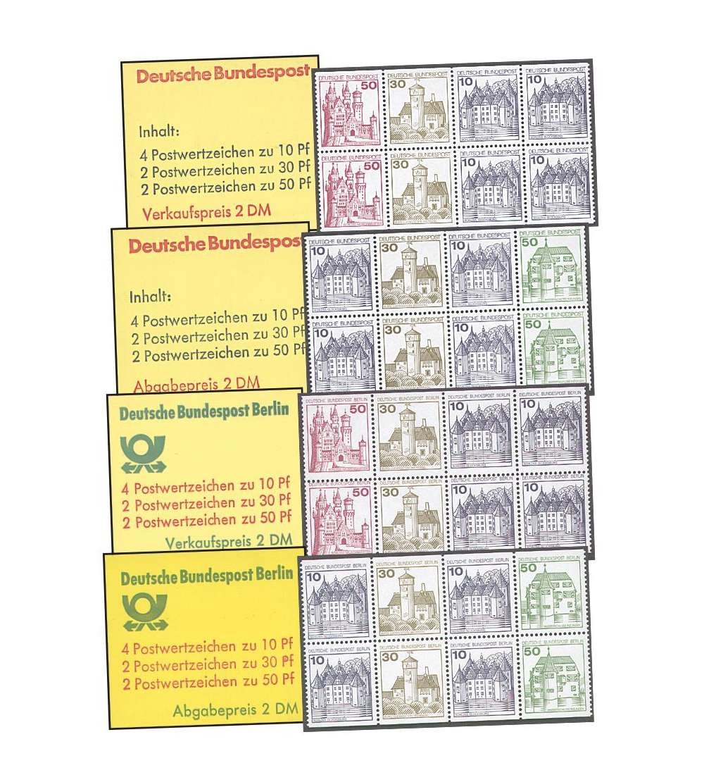 BRD Bund Markenheft Nr. 21+22 Berlin Marklenheft Nr. 10+11 postfrisch **