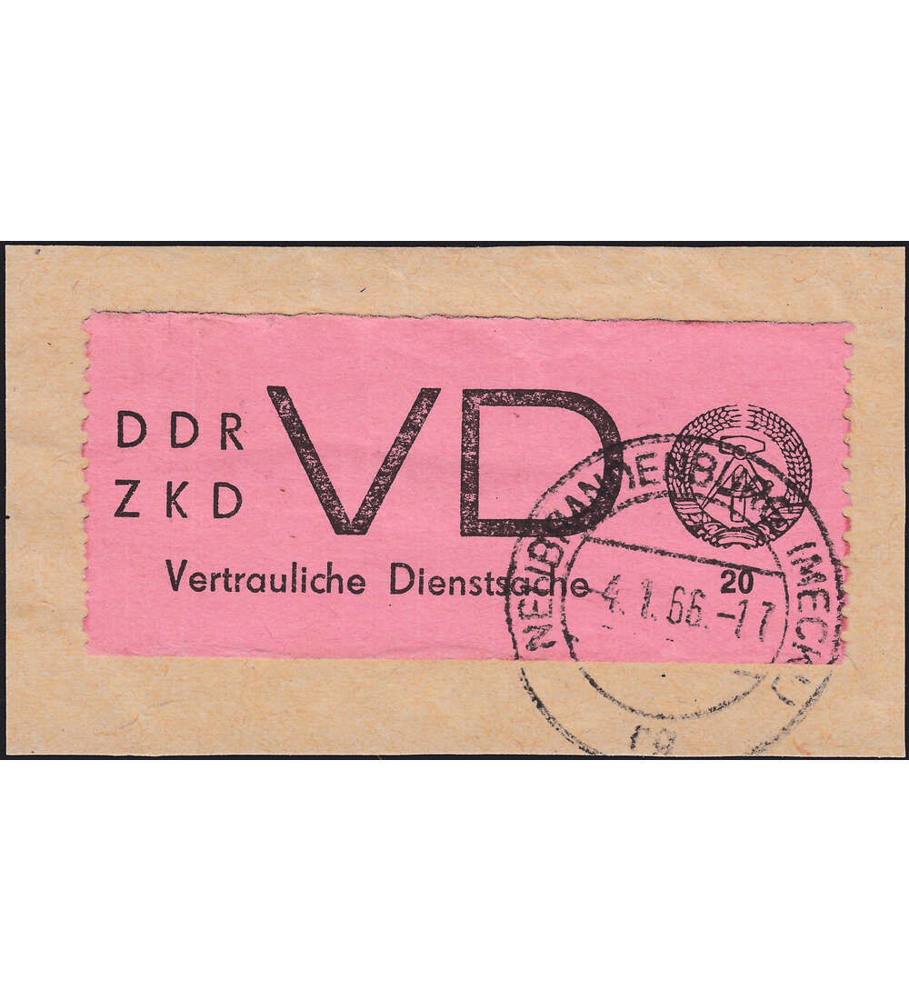 DDR Dienstmarke Nr. VD 2 A gestempelt in Bedarfsqualitt