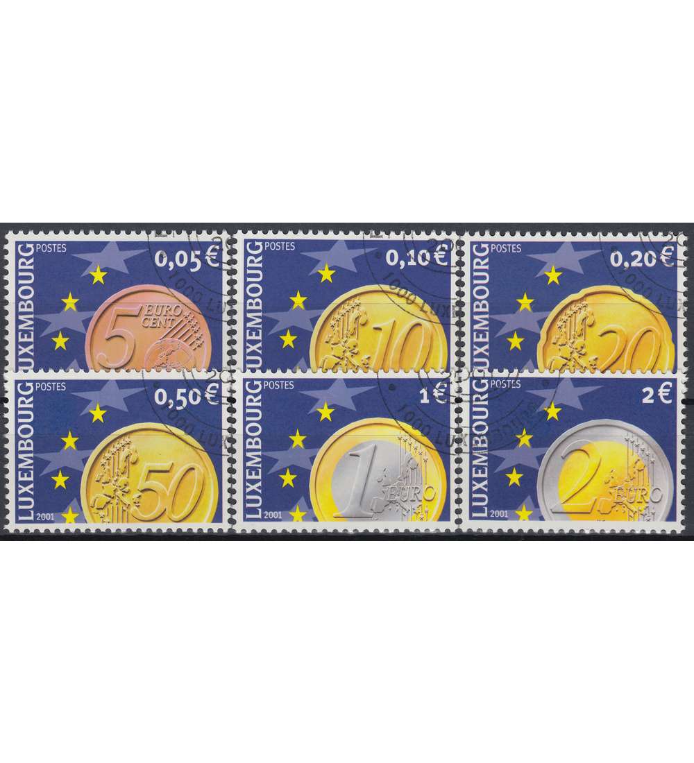   Luxemburg Nr. 1544-1549 gestempelt Euro-Kursmnzen