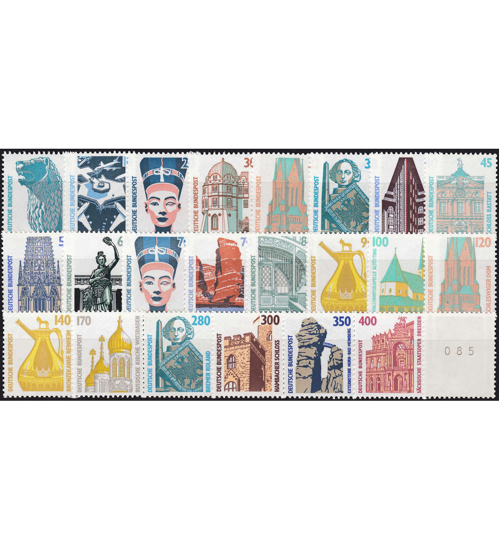   BRD Bund  Sehenswrdigkeiten Rollenmarken mit Nr.postfrisch 1. Ausgabe komplett Typ u