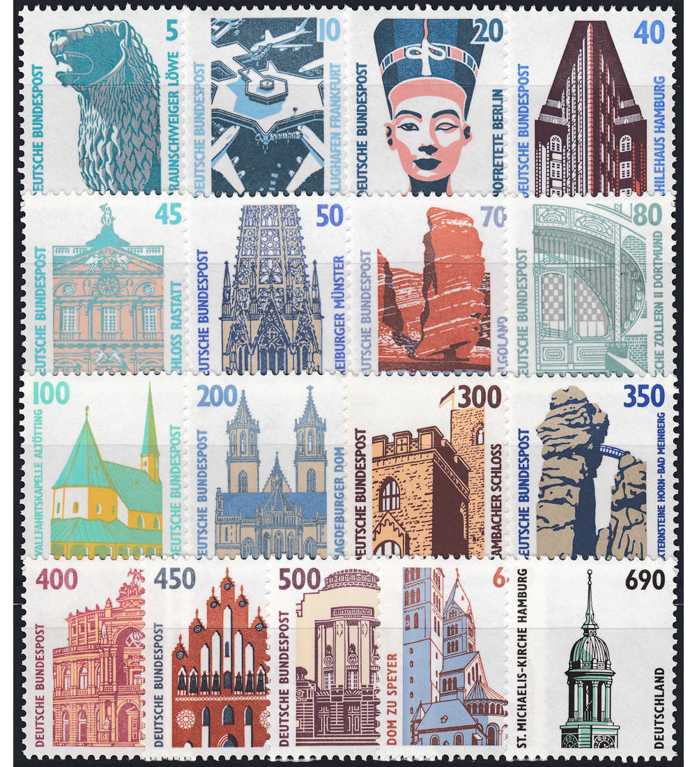   BRD Bund  Sehenswrdigkeiten Rollenmarken mit Nr.postfrisch 3. Ausgabe komplett Typ vII