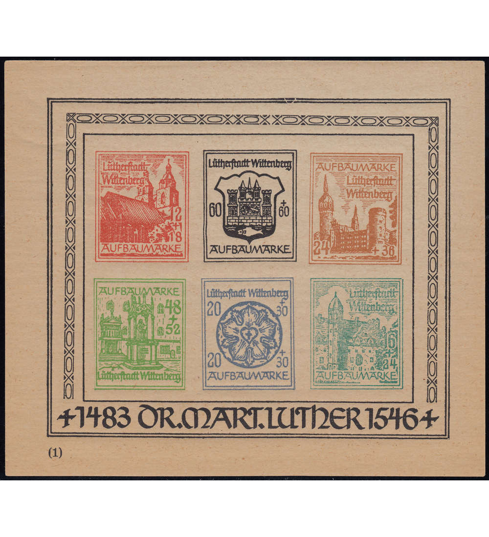 Deutsche Lokalausgabe Wittenberg Block III postfrisch **