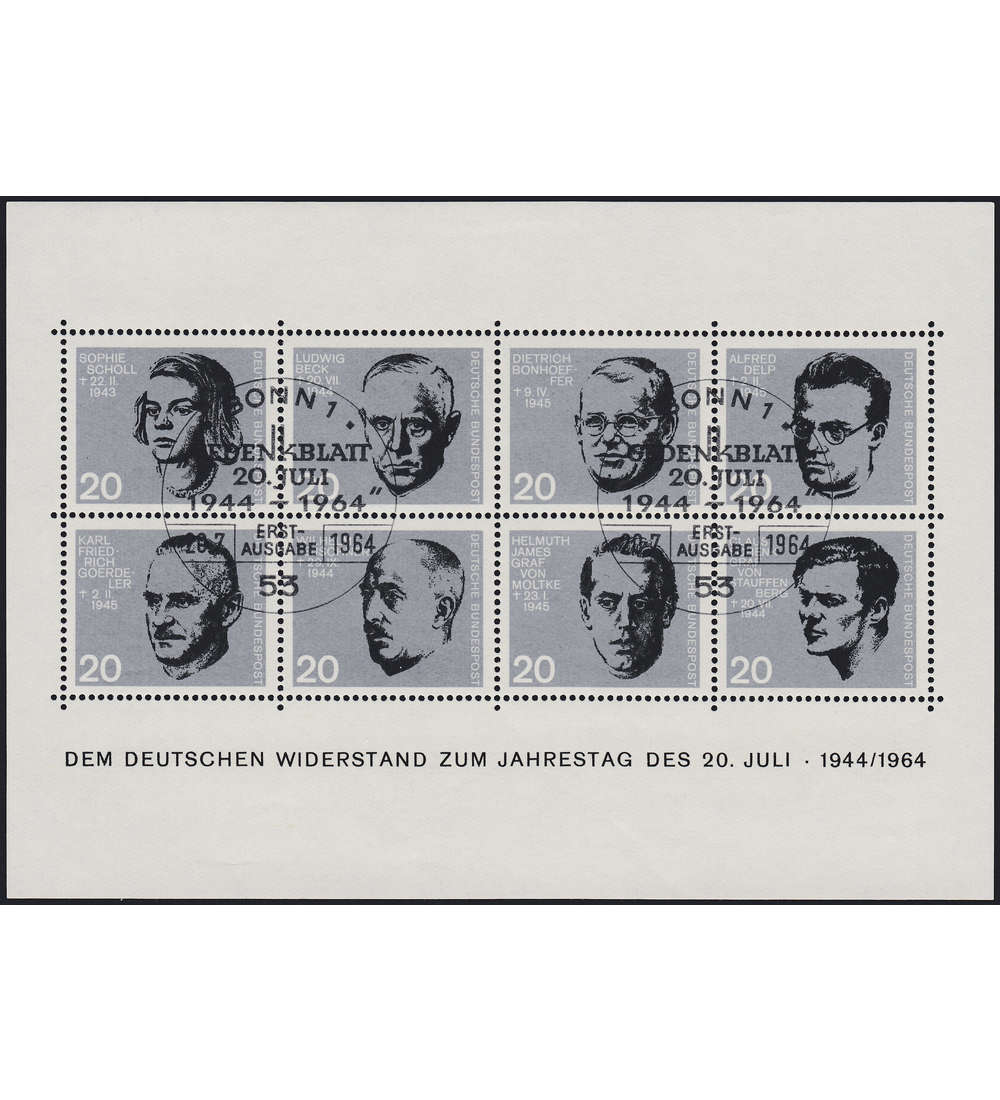 BRD Bund  Kollektion gestempelt mit Block 3 mit ESST