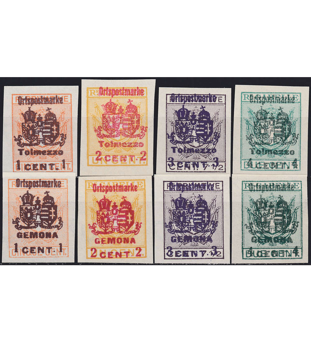 sterreich Feldpost f. Italien Gemona u. Tolmezzo Nr. I-IV ungestempelt