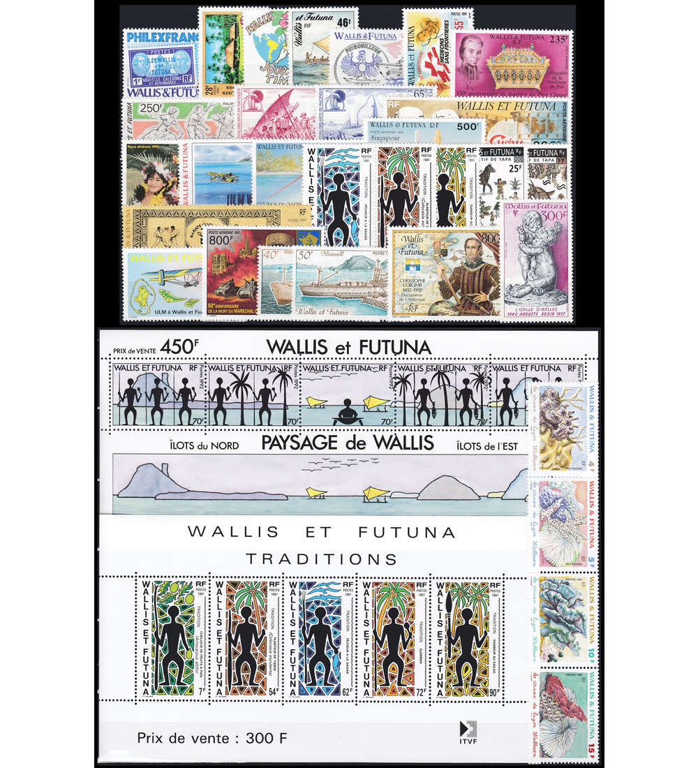 Zusammenstellung: Wallis und Futuna postfrisch **