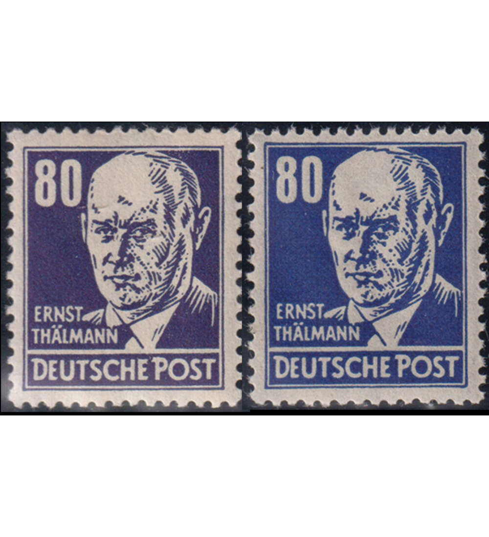 SBZ Nr. 226 a + b postfrisch Ernst Thlmann in beiden Farben