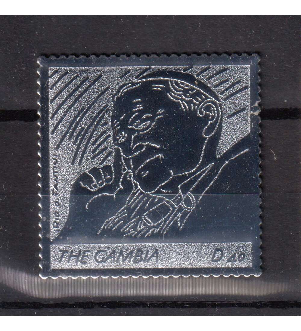 Silbermarke Johannes Paul II Gambia Nr. 5548 postfrisch Hand am Kopf