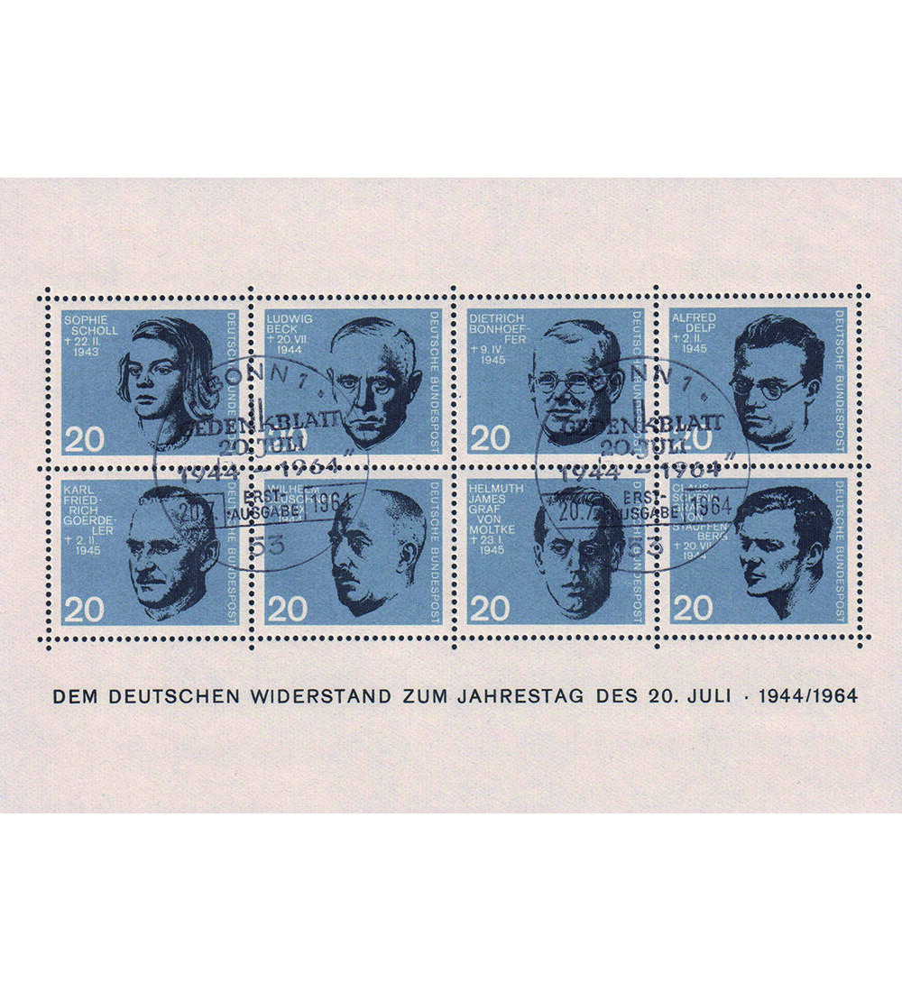 BRD - Sammlung gestempelt 400 ver Sondermarken + Block 3 Wiederstandsk�mpfer ESST