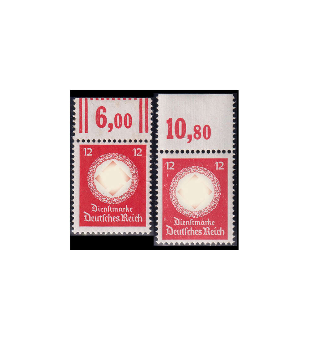 Deutsches Reich Farben Nr. D 172 a + b postfrisch vom Oberrand