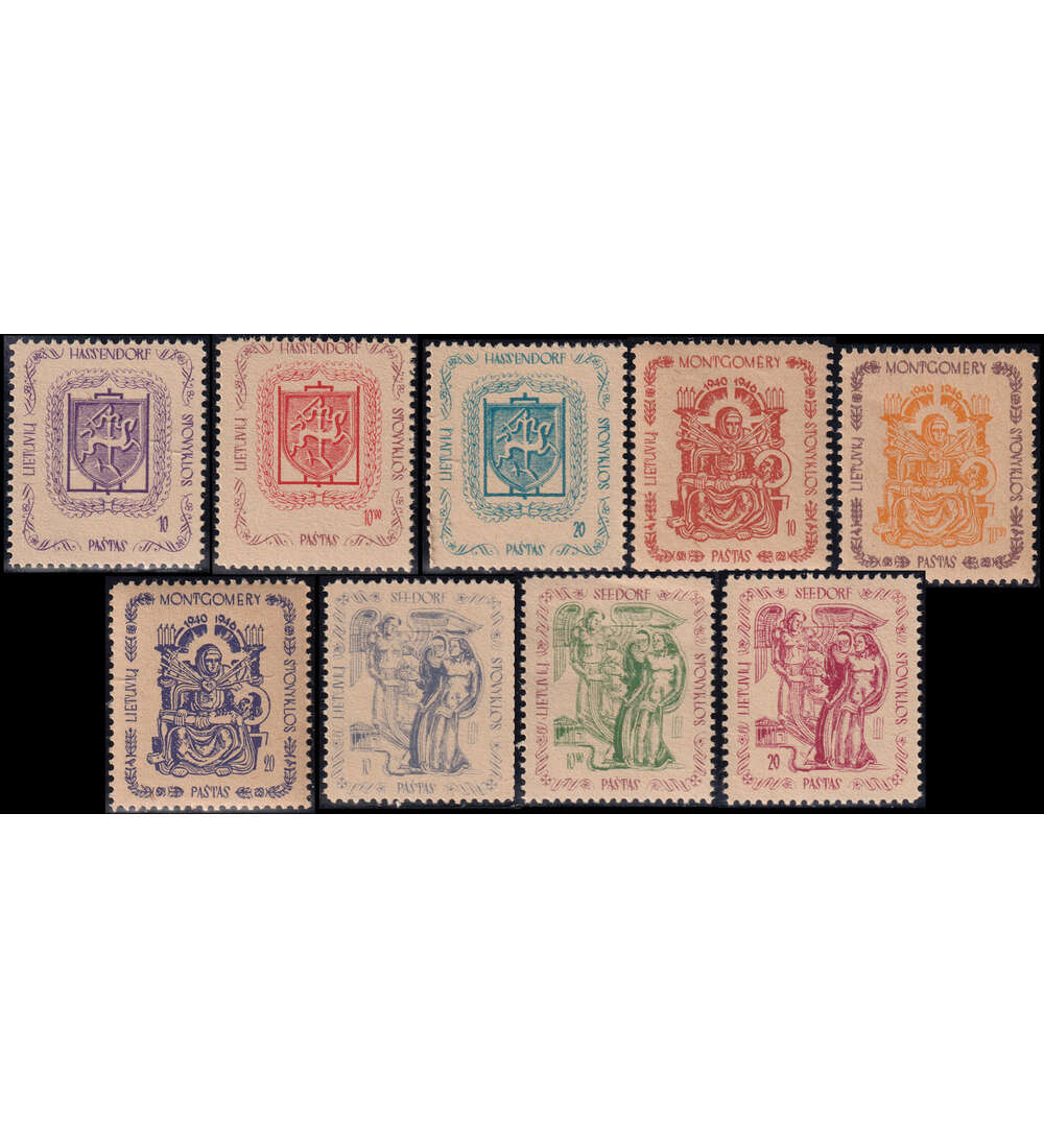 KZ-Post Seedorf 1946 Nr. 1-9 postfrisch fr Hassendorf, Montgomery