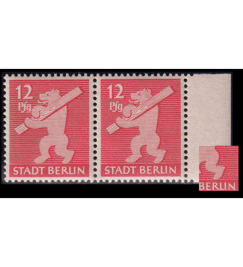 SBZ - Plattenfehler Nr. 5 A PF XX postfrisch Strich in rechter Kniekehle