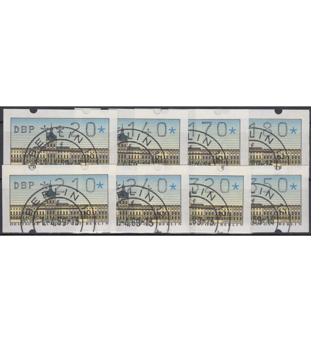 Berlin ATM VS3 gestempelt 20/140/170/180/210/240/320/ 350 Pfennig mit Nummer