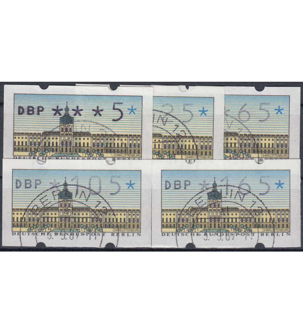 Berlin ATM VS 4 gestempelt 5/25/65/105/165 Pfennig