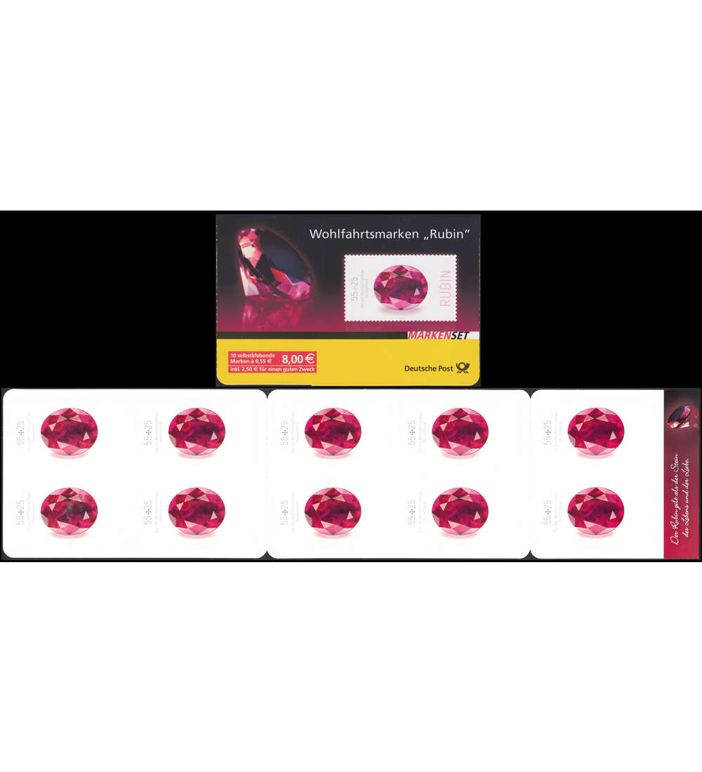 BRD Bund  Markenheft Nr. 87          Edelsteine 2012