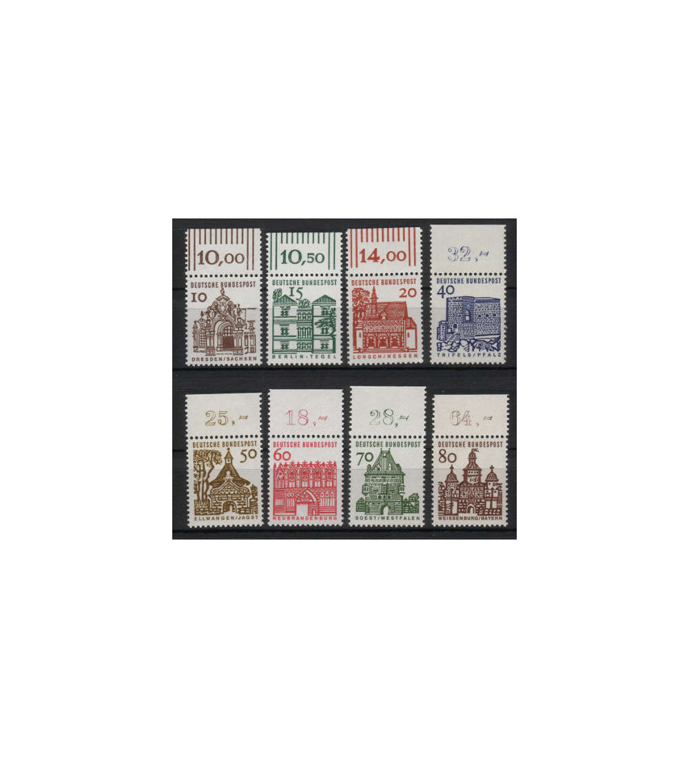 BRD Bund  Kleine Bauwerke Oberrandsatz postfrisch **