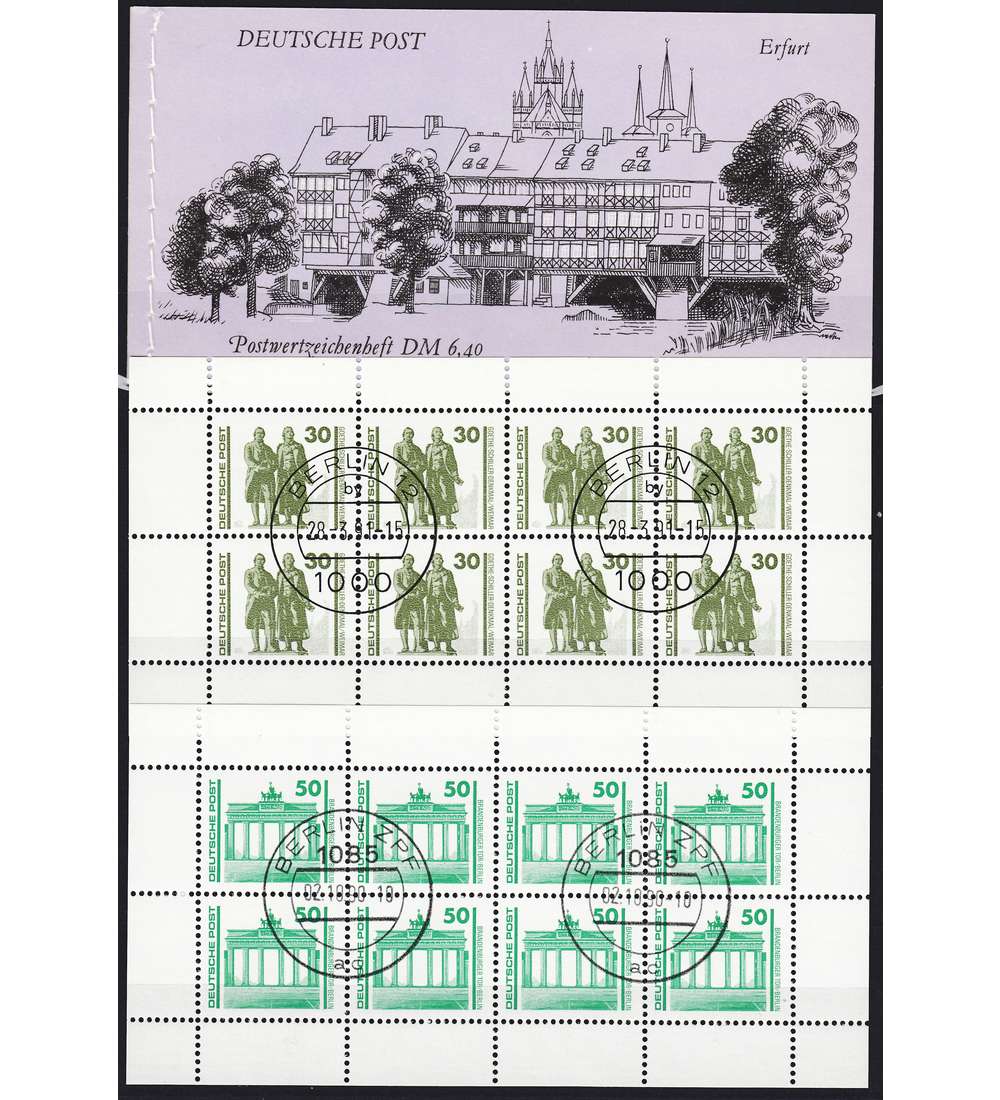 DDR-Markenheft Nr. 10 gestempelt Bauwerke und Denkmler 1990