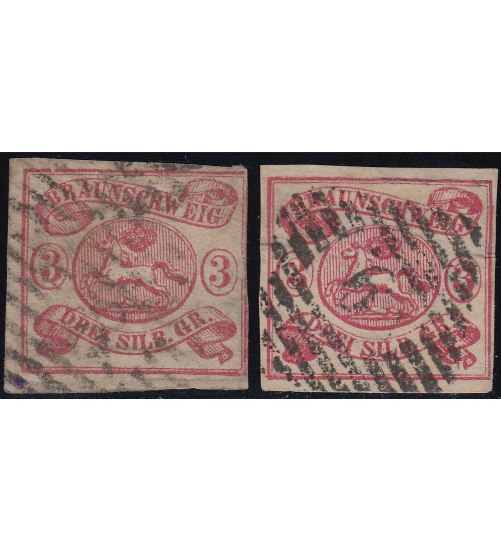 Braunschweig Nr.12Aa+Ab gestempelt