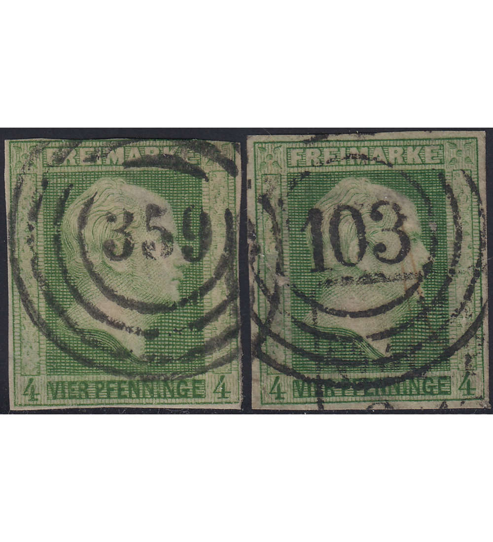 Preuen Nr. 5a+5b gestempelt