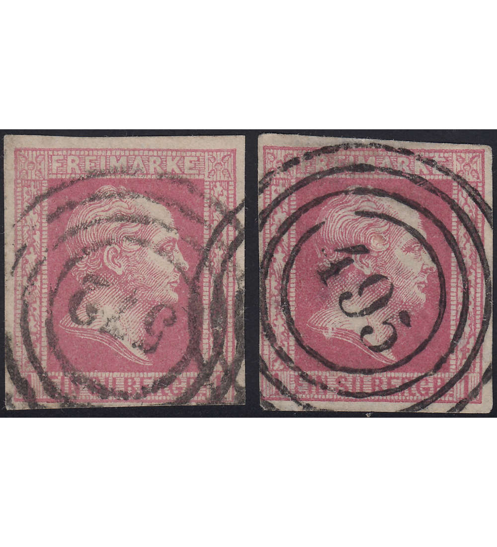 Preuen Nr. 6a+6b gestempelt