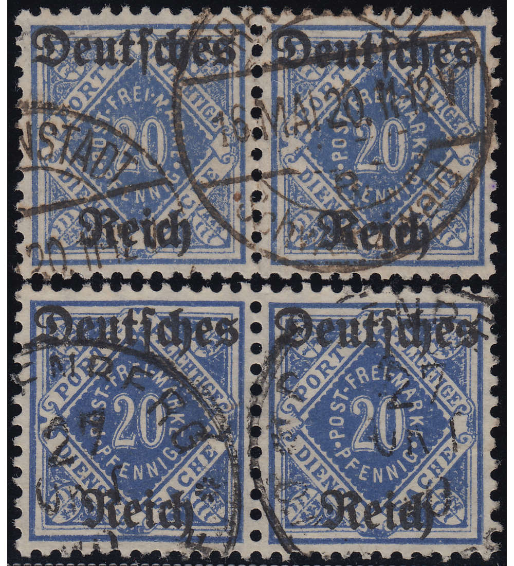 Deutsches Reich Nr. 55 X+Y gestempelt als waagerechtes Paar