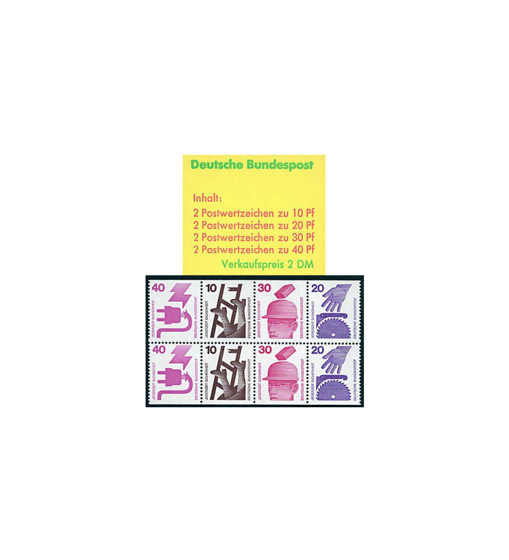 BRD Bund  Markenheft Nr. 20a+c+d