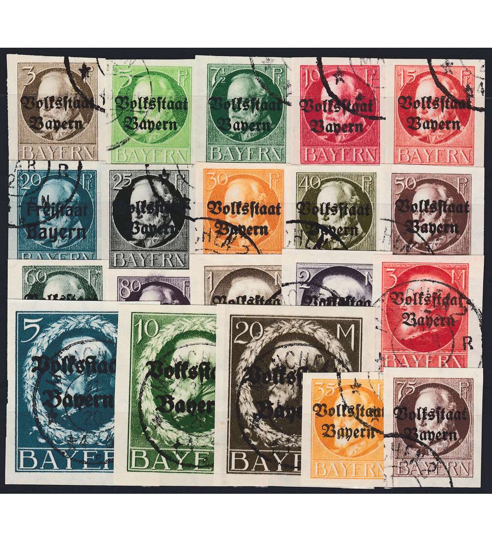 Bayern Nr. 116-135 B gestempelt