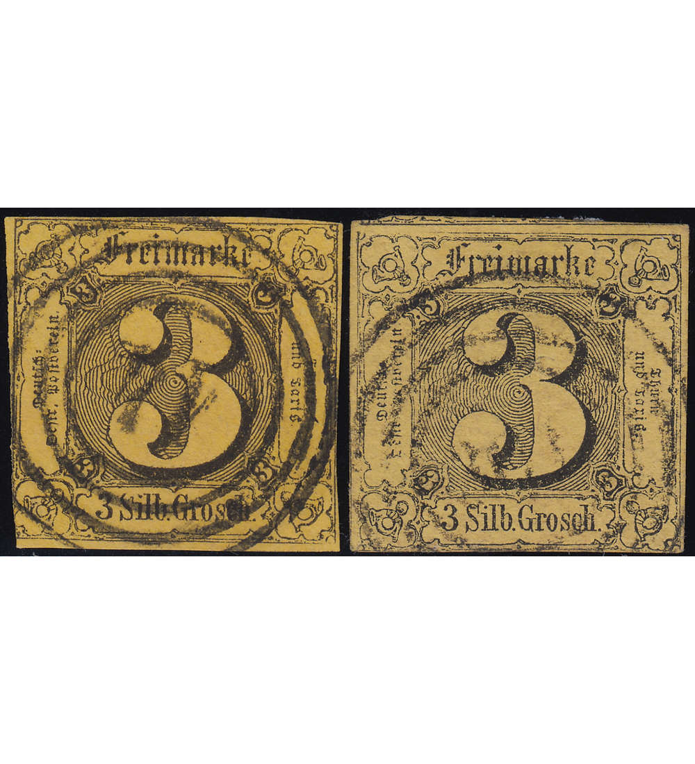 Thurn und Taxis Nr. 6 a+b gestempelt