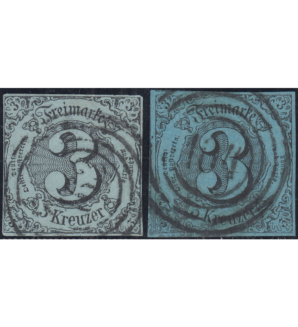 Thurn und Taxis Nr. 12a+b gestempelt