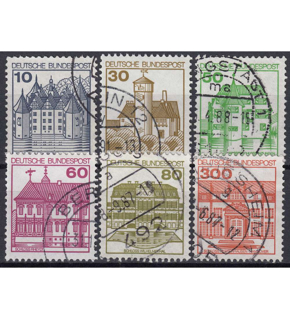 BRD Bund  Burgen und Schl�sser Letterset komplett gestempelt