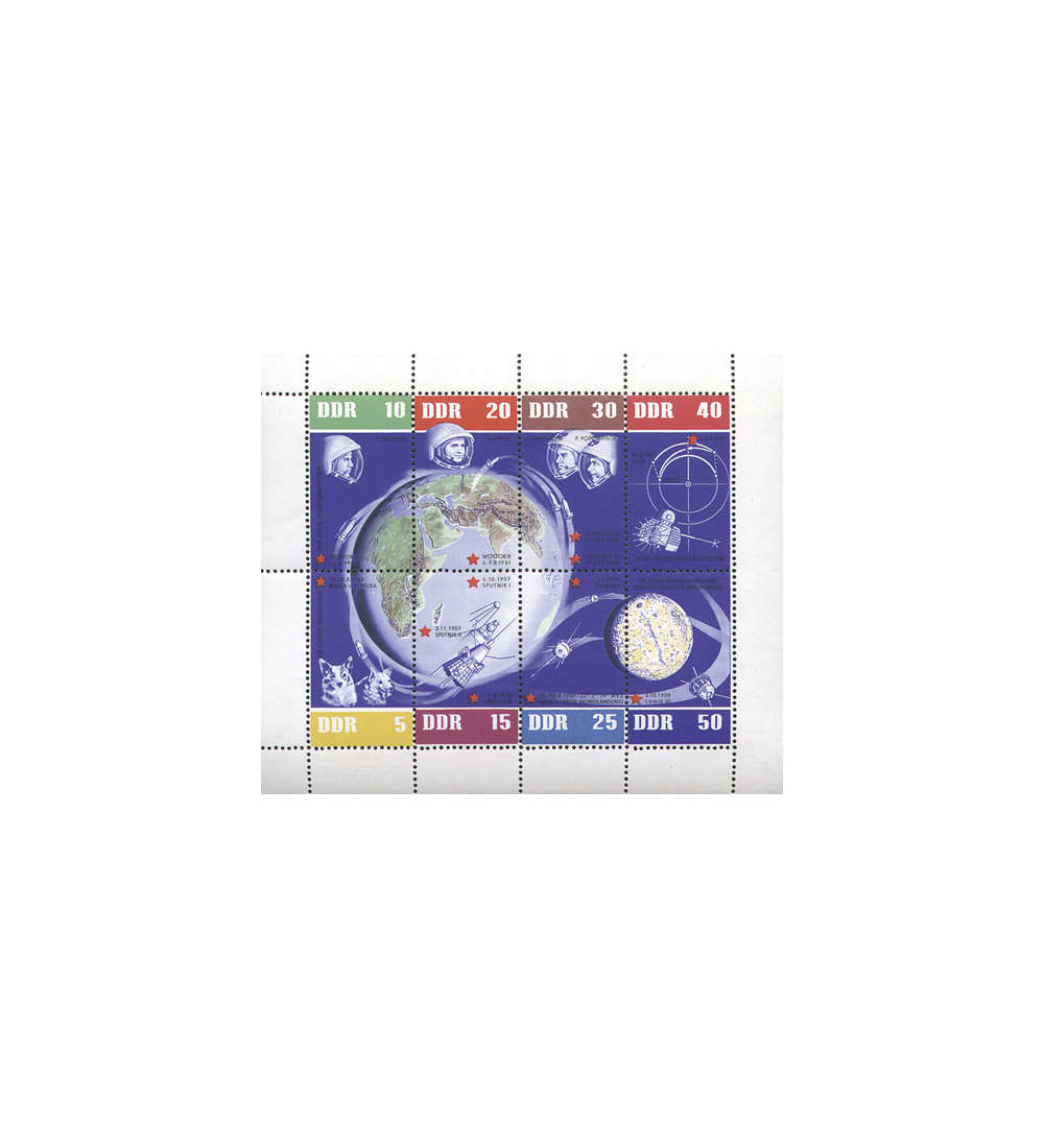 DDR Nr. 926-933 postfrisch ** Kleinbogen rechts nicht gezhnt