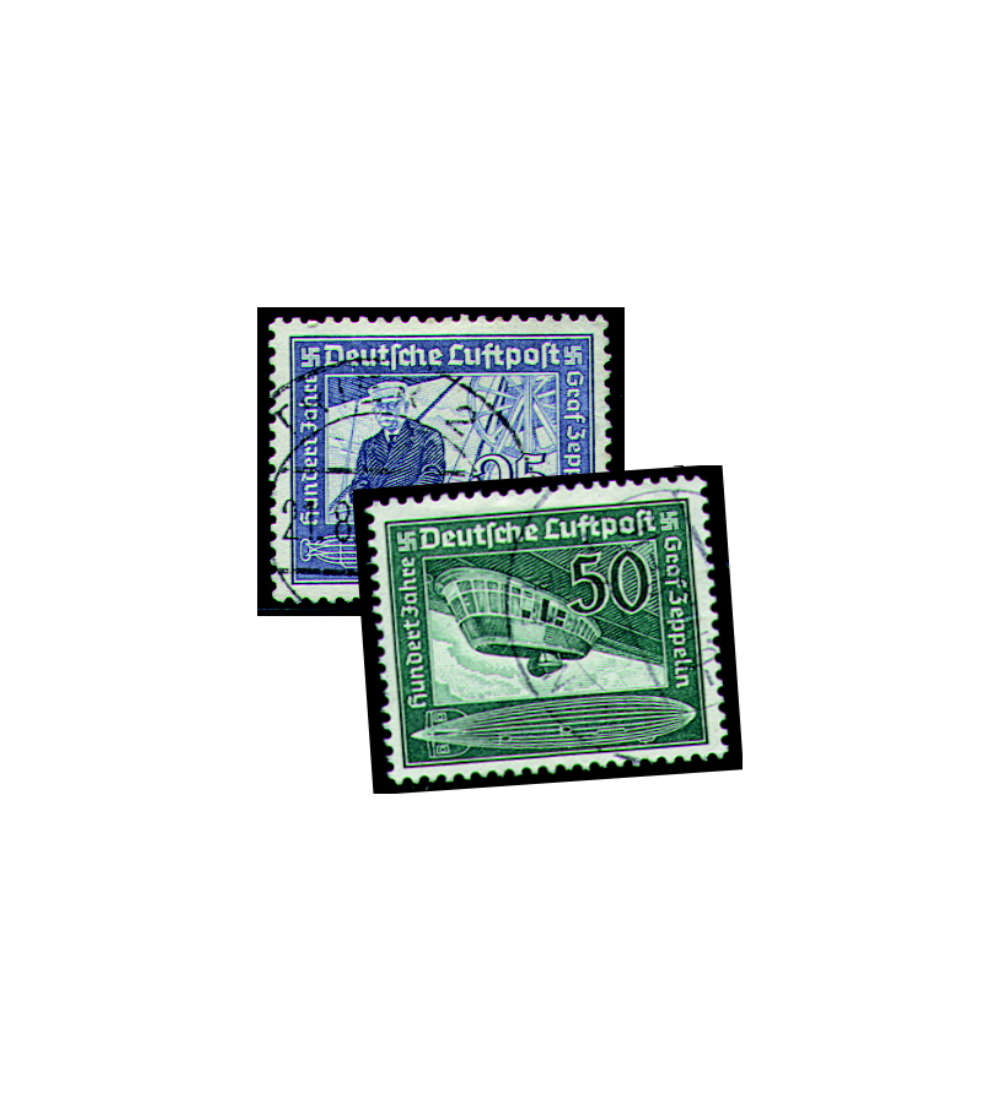 Deutsches Reich gestempelt mit Nr. 669-670