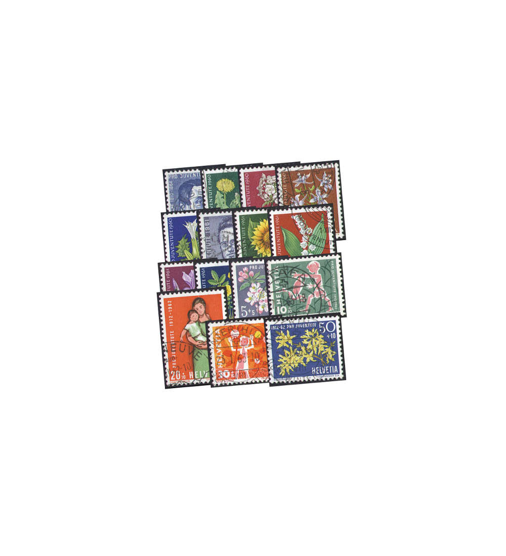 Schweiz Zuschlagswerte gestempelt  mit Pro Juventute 1960-1962