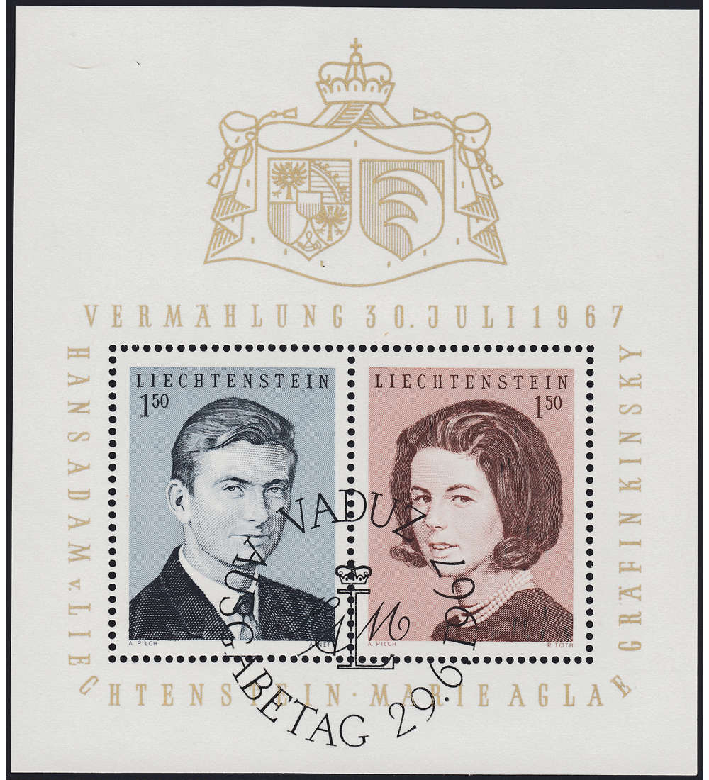Liechtenstein gestempelt mit Block 7