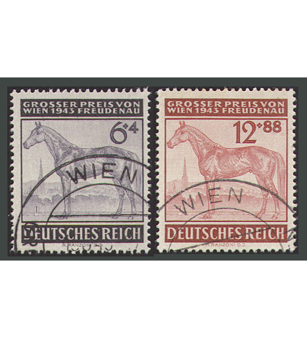 Deutsches Reich gestempelt mit Nr. 857-858