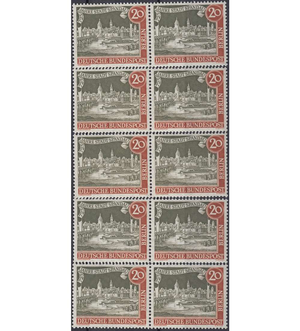 Berlin Nr. 159x I-V postfrisch ** 5 Plattenfehler