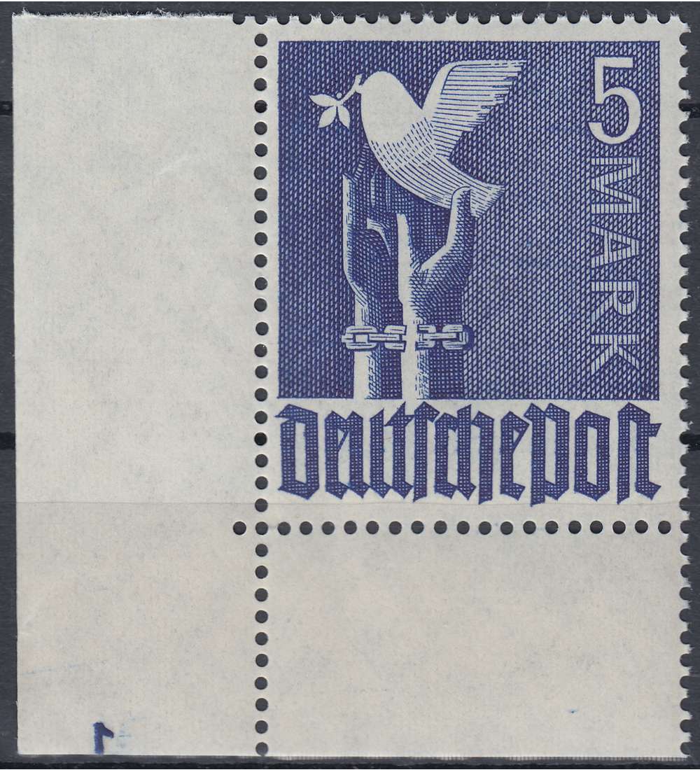 Alliierte Besetzung Gemeinschaftsausgabe Nr. 962 postfrisch mit Plattennummer 1